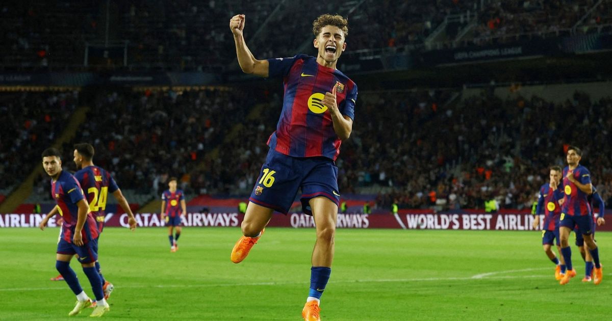 نجم برشلونة فيرمين لوبيز لاعب الأسبوع في دوري أبطال أوروبا