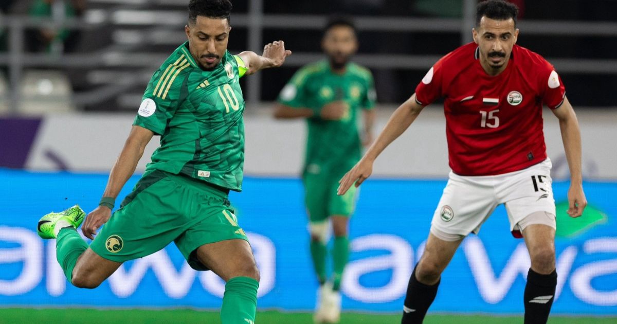 شاهد.. اليمن يتقدم على السعودية في الشوط الأول