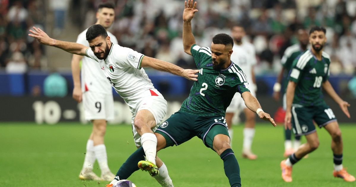 شاهد.. نهاية مباراة السعودية وفلسطين بالتعادل والاحتكام للوقت الإضافي