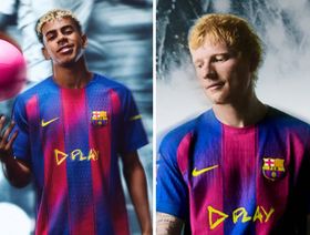 "Ed Sheeran" يُزيّن قميص برشلونة في الكلاسيكو أمام ريال مدريد