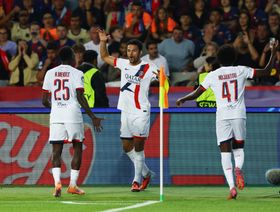 راموس وحكيمي يقودان باريس سان جيرمان لصعق برشلونة بدوري الأبطال