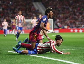 أتلتيكو مدريد "يسجل هدفين" في مرمى برشلونة قبل إياب دوري أبطال أوروبا