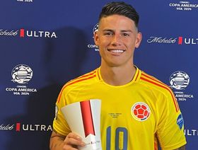 خاميس رودريغيز أفضل لاعب في مباراة كولومبيا وباراغواي