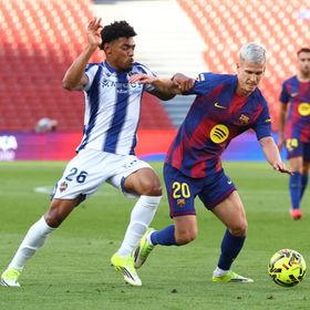 داني أولمو يحقق رقماً مميزاً في مباراة برشلونة وليفانتي