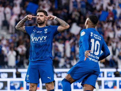 روبن نيفيز بعد تسجيله هدفاً للهلال في مرمى الفتح بالدوري السعودي - 22 نوفمبر 2025 - X/@Alhilal_FC