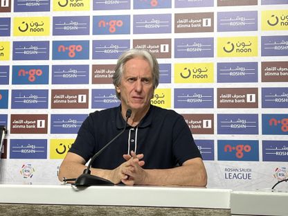 البرتغالي جورجي جيسوس المدير الفني لنادي الهلال السعودي في مؤتمر صحفي - 20 أكتوبر 2023 - x/@aawsat_spt