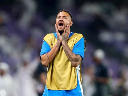 نيمار لاعب الهلال خلال الاستعداد لمواجهة العين في دوري أبطال آسيا للنخبة - 21 أكتوبر 2024 - Reuters