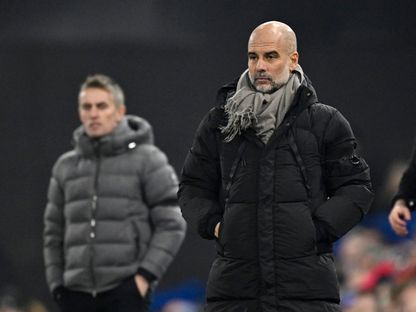 مدرب مانشستر سيتي بيب غوارديولا خلال مباراة ضد إبسويتش تاون بالدوري الإنجليزي الممتاز - 19 يناير 2025 - Reuters