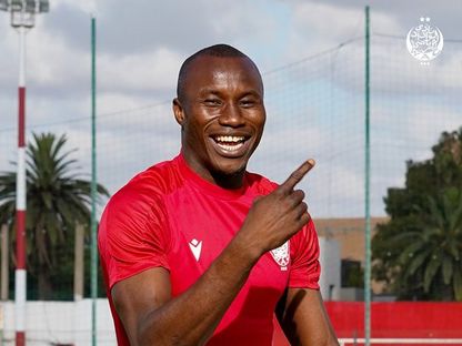 بولي سامبو هداف الوداد الرياضي والدوري المغربي - twitter/WACofficiel