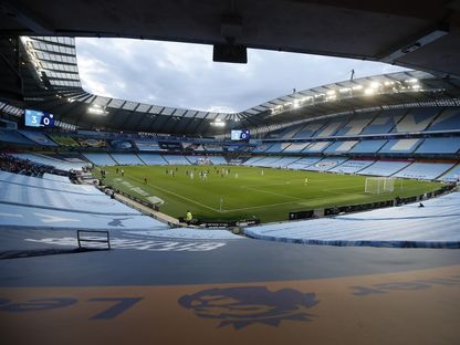 ملعب "الاتحاد" الخاص بنادي مانشستر سيتي الإنجليزي. - AFP