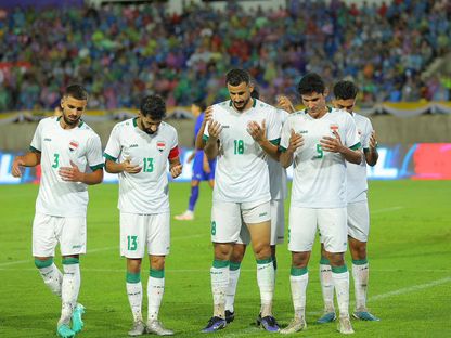 لاعبو منتخب العراق يحتفلون بهدف في كأس تايلاند - 10 سبتمبر 2023 - X/IRAQI_NT