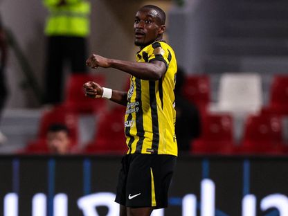 احتفال موسى ديابي لاعب الاتحاد بتسجيل هدف في مرمى الاتفاق بالدوري السعودي - 14 مايو 2026 - X/@ittihad