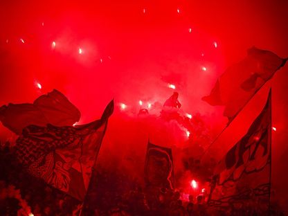 صورة لمدرجات جمهور الوداد في ديربي "كازابلانكا" - 29 أكتوبر 2025 - X/@WACofficiel