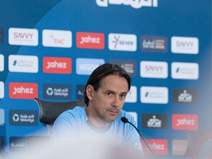 مدرب الهلال سيموني إنزاغي خلال مؤتمر صحفي قبل مباراة الأخدود في الدوري السعودي- 24 سبتمبر 2025 - www.alhilal.com