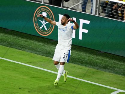 سالم الدوسري يحتفل بهدفه في مباراة الهلال وباتشوكا بكأس العالم للأندية - 26 يونيو 2025 - Reuters