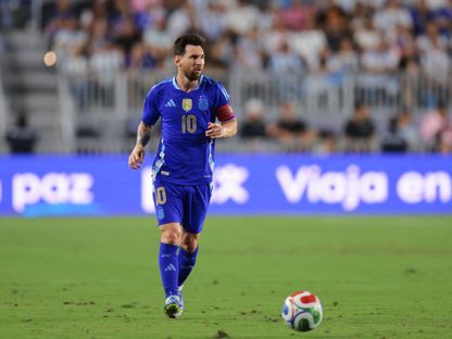 ليونيل ميسي خلال مباراة ودية بين الأرجنتين وبورتو ريكو - 15 أكتوبر 2025 - Reuters