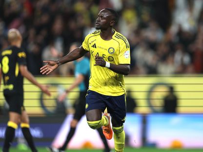 احتفال ساديو ماني لاعب النصر بتسجيل هدف في مرمى الاتحاد بكلاسيكو الدوري السعودي - 6 فبراير 2026 - X/@StatsSPL