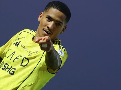 احتفال أنجيلو بتسجيل هدف النصر الأول في مرمى نيوم بالدوري السعودي - 8 نوفمبر 2025 - X/@AlNassrFC