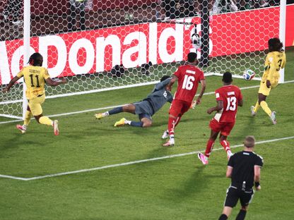 كاليب ييرينكي لدى تسجيله هدفاً لغانا في مرمى بنما بكأس العالم - 18 يونيو 2026 - REUTERS