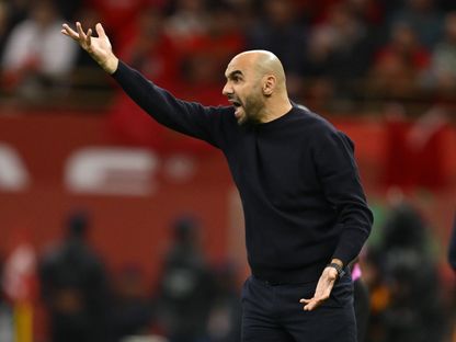 وليد الركراكي مدرب المغرب خلال مباراة تنزانيا في ثمن نهائي كأس أمم إفريقيا 2025 - 4 يناير 2026 - Cafonline.com