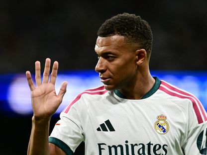 لاعب ريال مدريد كيليان مبابي خلال مواجهة ريال سوسيداد في الدوري الإسباني - 26 أغسطس 2026 - Reuters