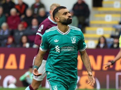 محمد صلاح مهاجم ليفربول يحتفل بهدفه في بيرنلي في الدوري الإنجليزي الممتاز - 14 سبتمبر 2025 - Reuters