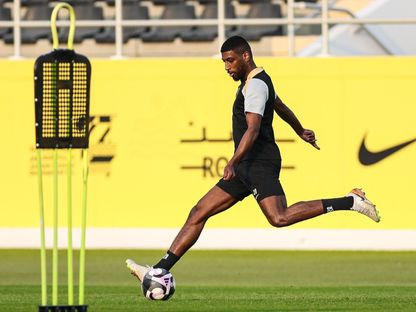 أحمد شراحيلي في تدريبات نادي الاتحاد - 4 فبراير 2025 - X/@IttiMania