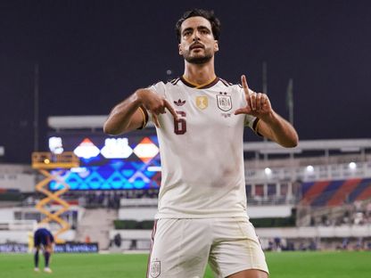 ميكيل ميرينو يحتفل بهدفه في مباراة كرواتيا وإسبانيا بدوري الأمم الأوروبية - 6 أكتوبر 2026 - X/SEFutbol