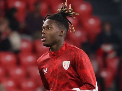 نيكو ويليامز قبل انطلاق مباراة أتلتيك بيلباو وباريس سان جيرمان بدوري أبطال أوروبا - 10 ديسمبر 2025 - Reuters