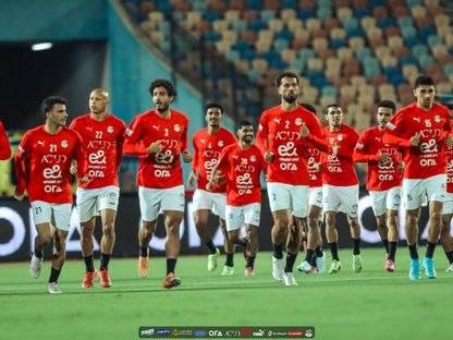 لاعبو منتخب مصر في حصة تدريبية قبل مواجهة غينيا بيساو في تصفيات كأس العالم 2026 - 11 أكتوبر 2025 - X/@EFA
