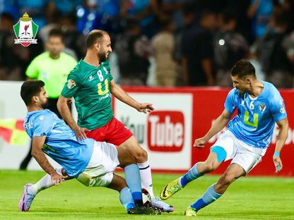من مباراة الوحدات والفيصلي في نهائي كأس السوبر الأردني - 21 يوليو 2023 - twitter/sc_wehdat