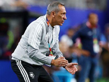 جورجوس دونيس مدرب السعودية خلال مواجهة الرأس الأخضر في كأس العالم - 27 يونيو 2026 - Reuters