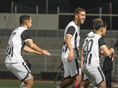 احتفال لاعبي وفاق سطيف بتسجيل هدف في مرمى اتحاد العاصمة بالدوري الجزائري - 14 نوفمبر 2023 - Facebook/Es Sétifienne