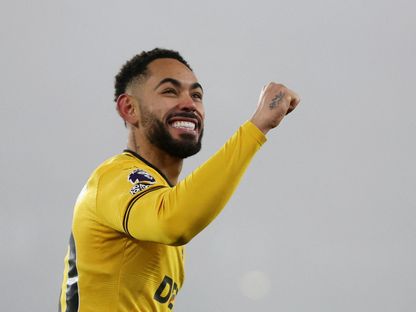 ماتيوس كونيا لاعب ولفرهامبتون واندرارز يحتفل بهدفه في مانشستر يونايتد - 26 ديسمبر 2024 - Reuters