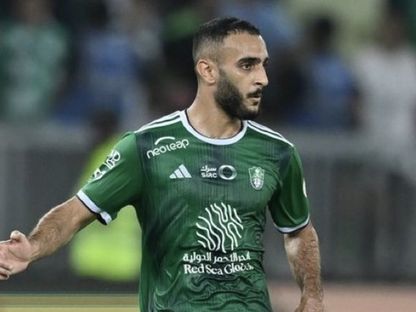 محمد المجحد لاعب النادي الأهلي السعودي في إحدى مباريات دوري روشن - X/alahlisc