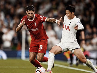 سون وسوبوسلاي في مباراة توتنهام ضد ليفربول في الدوري الإنجليزي 30-9-2023 - SpursOfficial/x
