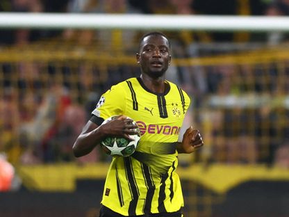 سيرهو غيراسي خلال مباراة بين بوروسيا دورتموند وبرشلونة في دوري أبطال أوروبا - 15 أبريل 2025 - Reuters