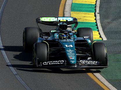 فرناندو ألونسو سائق أستون مارتن خلال تجارب جائزة أستراليا الكبرى للفورمولا 1 - 22 مارس 2024 - REUTERS