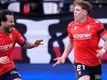 فيكتور مونيوز لاعب أوساسونا يسجل أمام رايو فاييكانو في الدوري الإسباني - 24 يناير 2026 - Osasuna/x