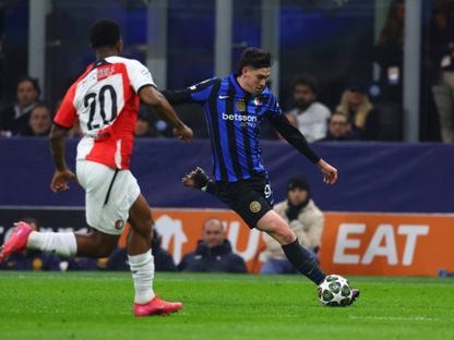 أليساندرو باستوني خلال مباراة إنتر وفينورد في دوري أبطال أوروبا - 11 مارس 2025 - inter/x