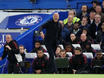 آرني سلوت مدرب ليفربول خلال مواجهة تشيلسي بالدوري الإنجليزي - 4 أكتوبر 2025 - Reuters