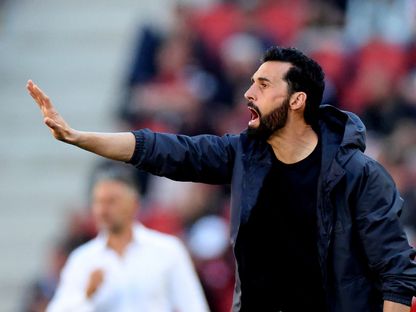 ألفارو أربيلوا مدرب ريال مدريد خلال مباراة ريال مايوركا في الدوري الإسباني - 4 أبريل 2026 - Reuters