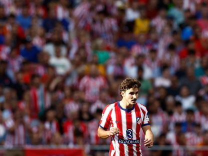 خوليان ألفاريز خلال مواجهة فريقه أتلتيكو مدريد أمام فياريال في الدوري الإسباني - 23 أغسطس 2026 - Reuters