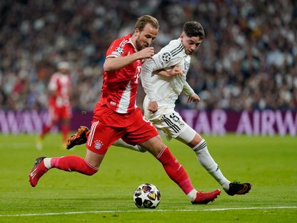 هاري كين وفيديريكو فالفيردي خلال مباراة ريال مدريد وبايرن ميونيخ بدوري أبطال أوروبا - 7 أبريل 2026 - Reuters