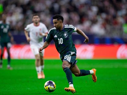 سالم الدوسري قائد المنتخب السعودي خلال مواجهة الأردن في نصف نهائي كأس العرب - 15 ديسمبر 2025 - X/@SaudiNT