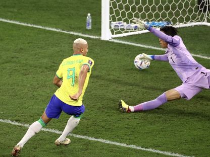 هدف ريتشارلسون في مباراة البرازيل وكوريا الجنوبية في مونديال 2022 - AFP