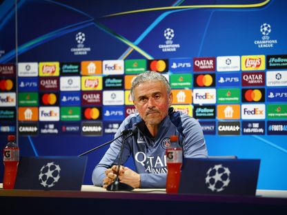 لويس إنريكي مدرب باريس سان جيرمان في مؤتمر صحفي قبل مواجهة بايرن ميونيخ- 27 أبريل 2026 - Reuters