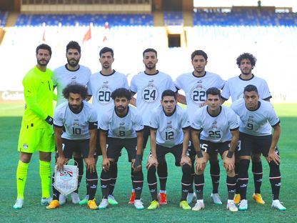 صورة جماعية للاعبي منتخب مصر قبل مواجهة غينيا في تصفيات كأس الأمم - 14 يونيو 2023 - https://www.facebook.com/efasocial