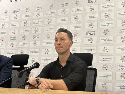 ماتياس يايلسه مدرب النادي الأهلي خلال المؤتمر الصحافي لمباراة النصر - 22 سبتمبر 2023 - X/@aawsat_spt