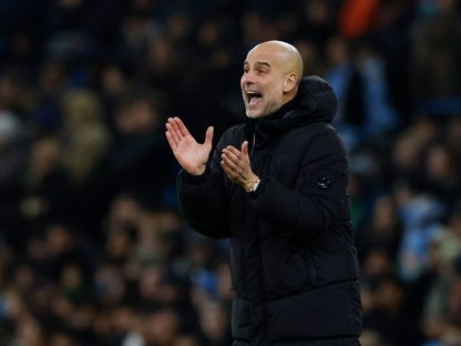 جوزيب غوارديولا من مباراة مانشستر سيتي وبرايتون بالدوري الإنجليزي الممتاز - 7 يناير 2026 - Reuters